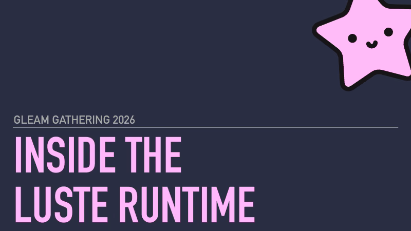 Title slide for Inside the Lustre runtime
